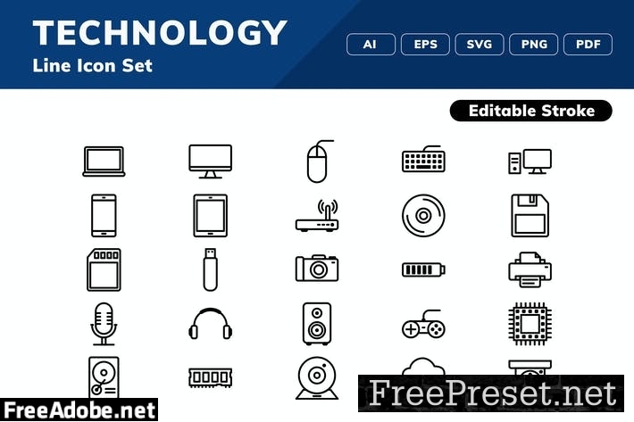 Technology Icon Set JEQPWLL