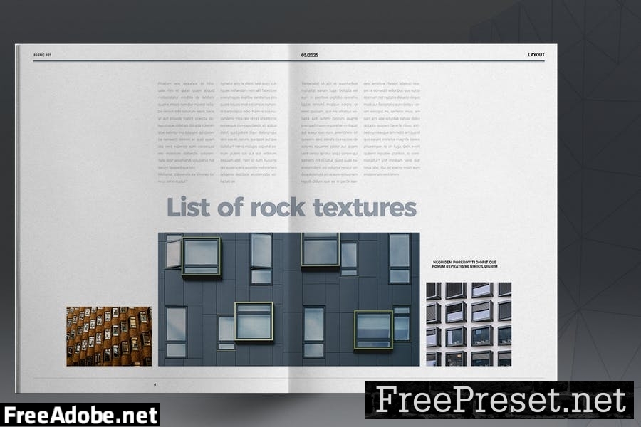 Textures Magazine Template V4VCW9K