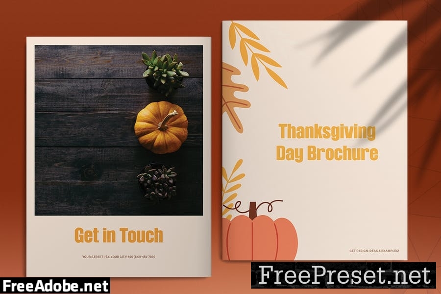 Thanksgiving Day Brochure Layout L9LCBQQ