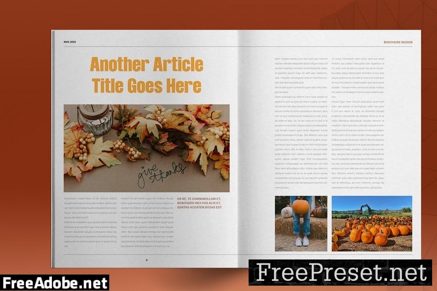 Thanksgiving Day Brochure Layout L9LCBQQ