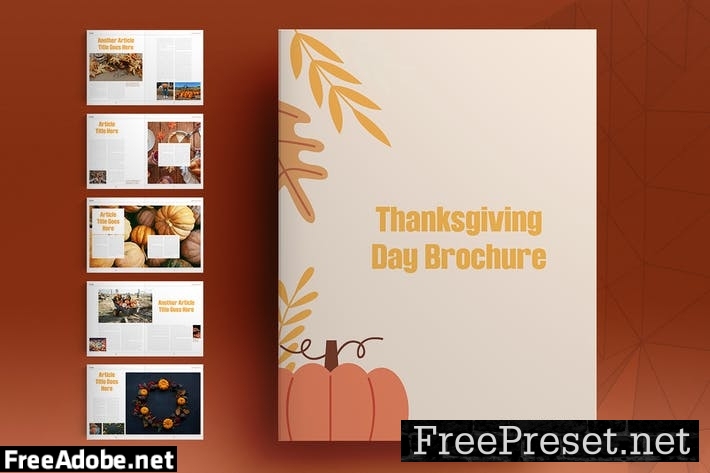 Thanksgiving Day Brochure Layout L9LCBQQ