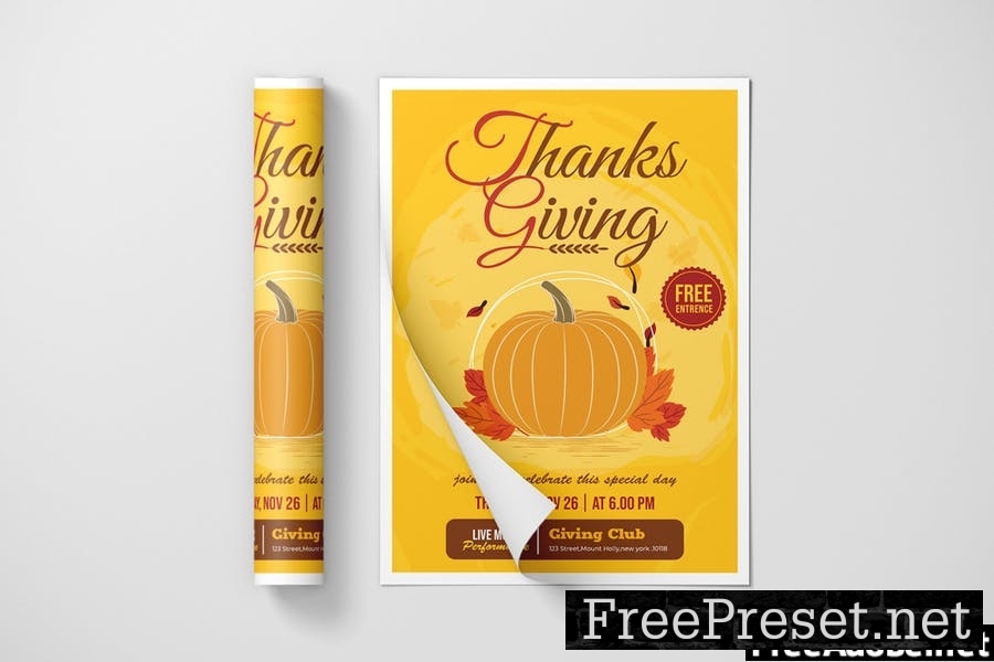 ThanksGiving Day Flyer Template