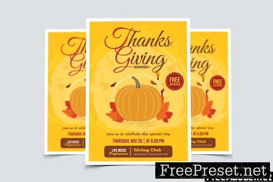 ThanksGiving Day Flyer Template