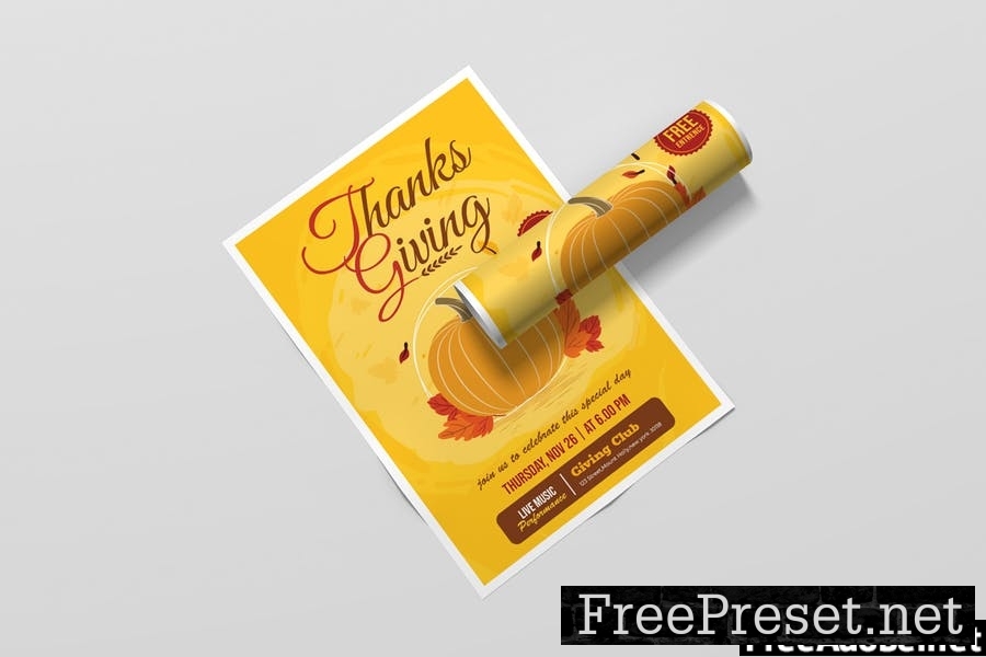 ThanksGiving Day Flyer Template