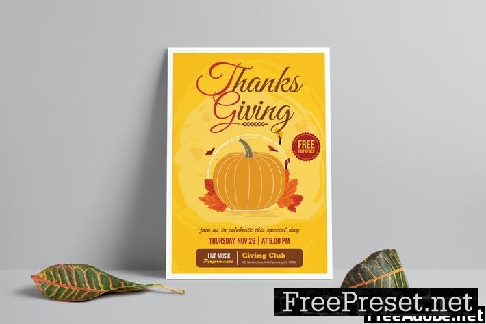 ThanksGiving Day Flyer Template M42K4MN