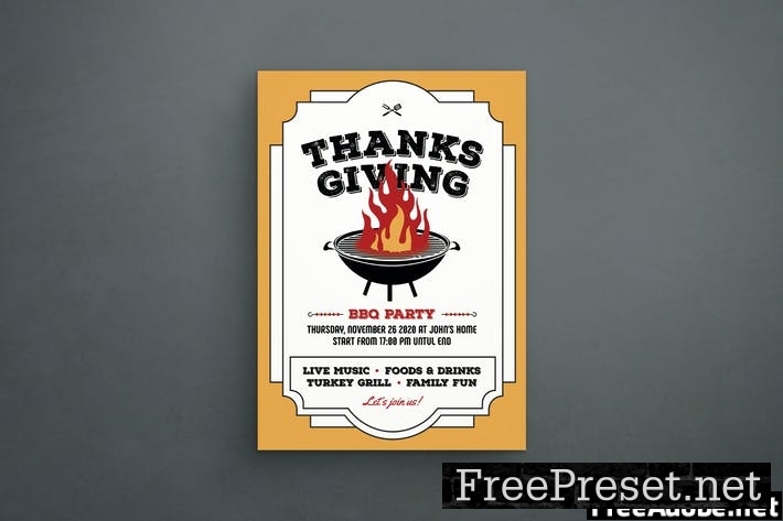 Thanksgiving Flyer F8T7JZD