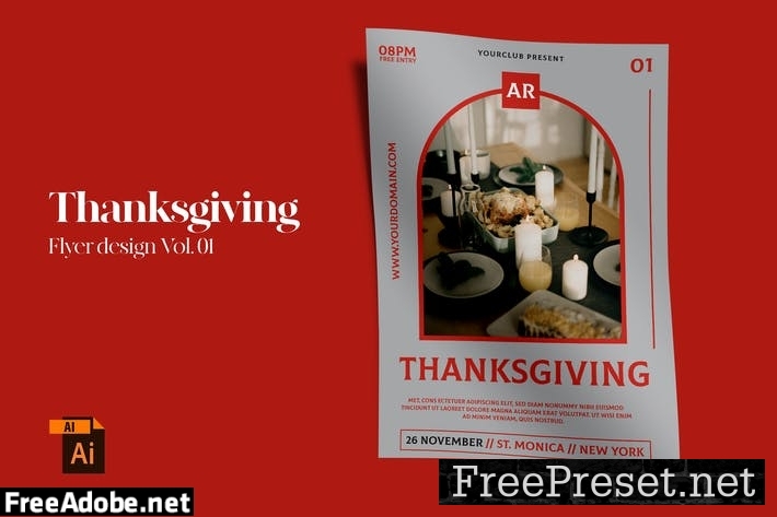 Thanksgiving Flyer Design Vol. 01 VPDRXDF