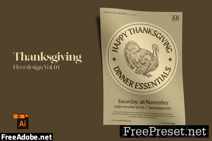 Thanksgiving Flyer Design Vol. 04 K8JBGUJ