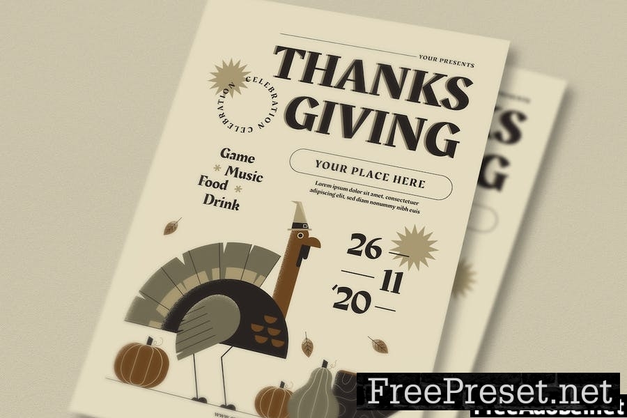 Thanksgiving Flyer Set ELU9G32