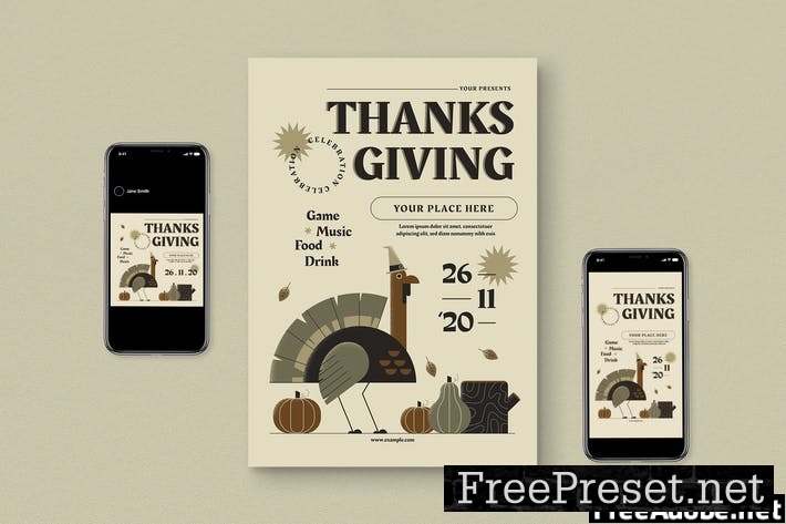 Thanksgiving Flyer Set ELU9G32