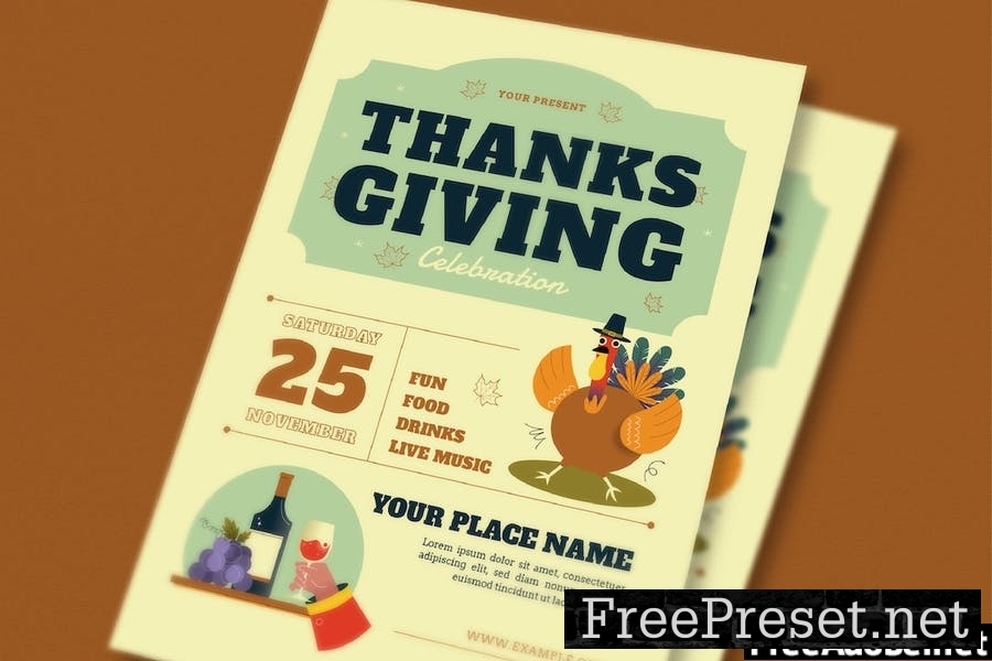 Thanksgiving Flyer Set THDRDQM