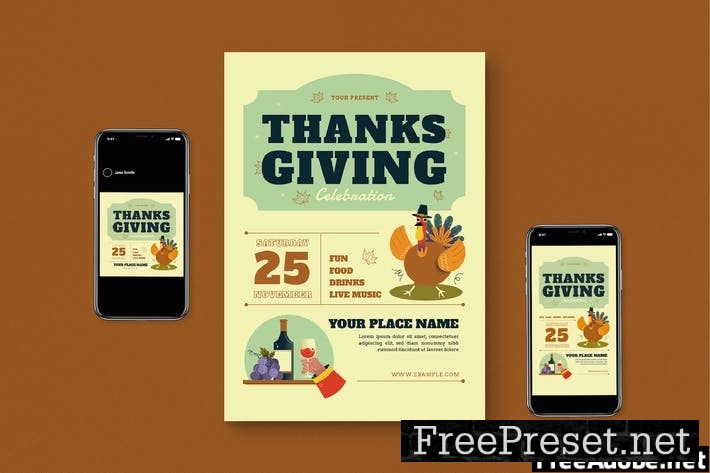 Thanksgiving Flyer Set THDRDQM