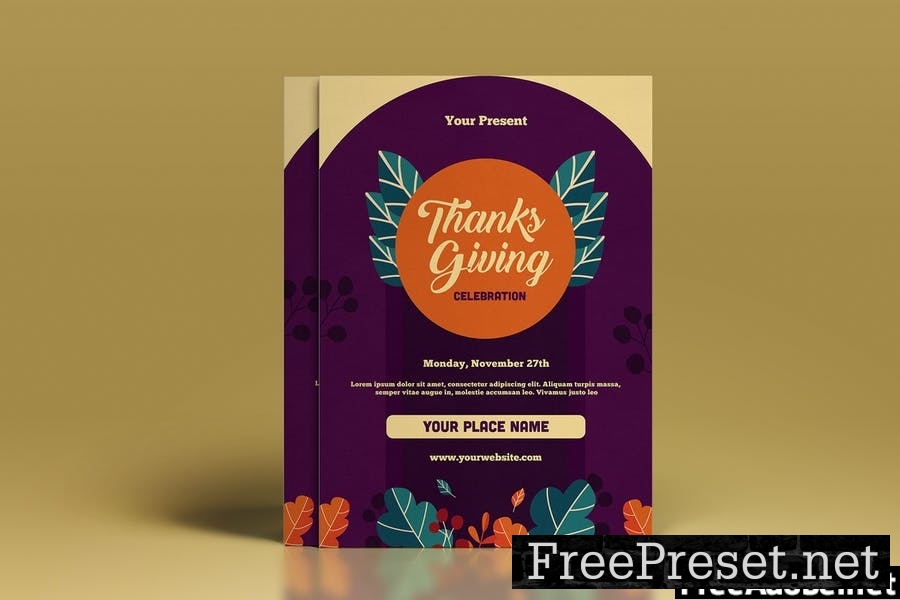 Thanksgiving Flyer Template Vol. 01