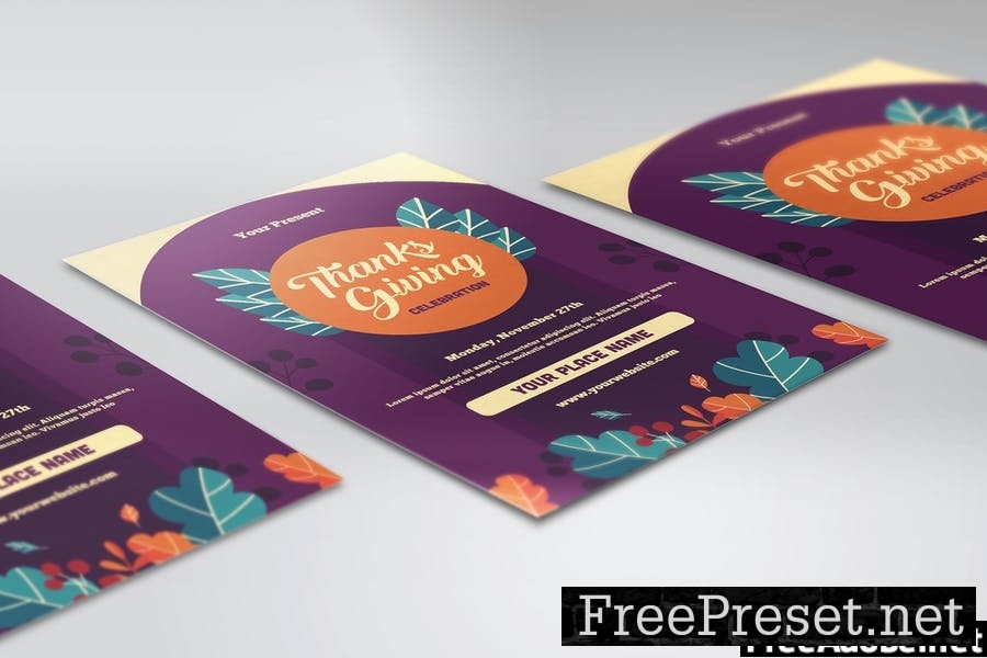 Thanksgiving Flyer Template Vol. 01