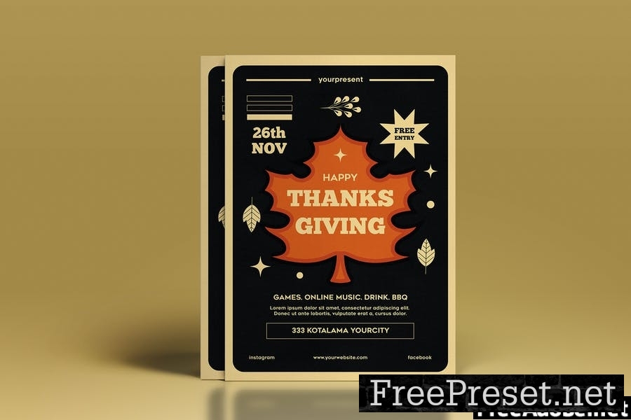 Thanksgiving Flyer Template Vol. 02