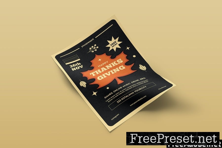 Thanksgiving Flyer Template Vol. 02