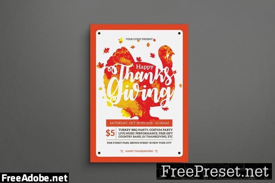 Thanksgiving flyer V3382WL