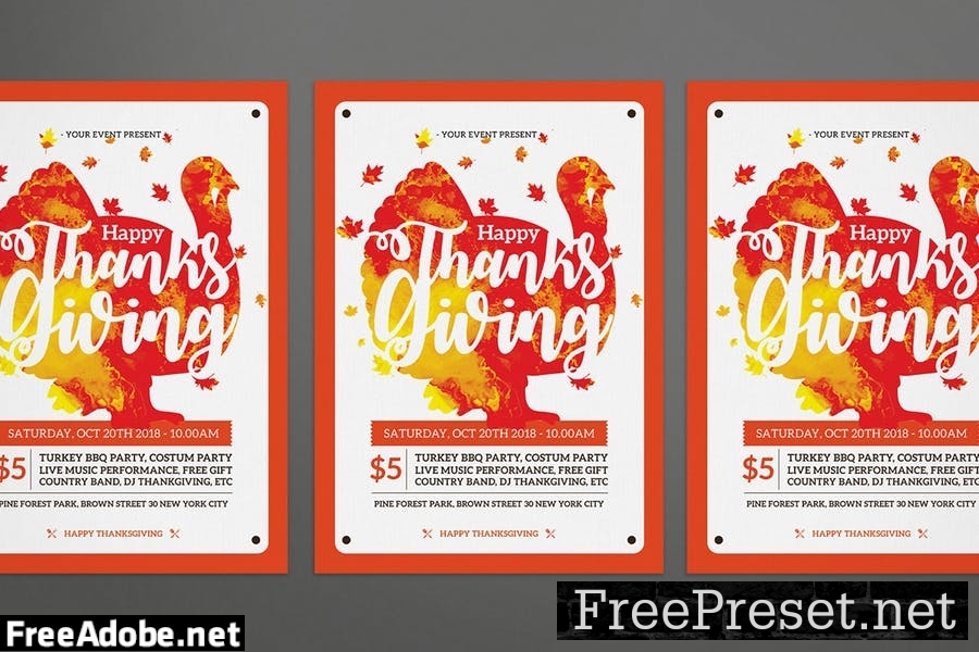 Thanksgiving flyer V3382WL