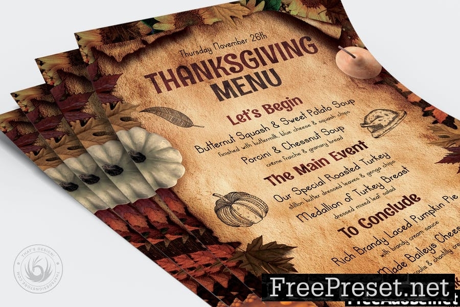 Thanksgiving Menu Template V2