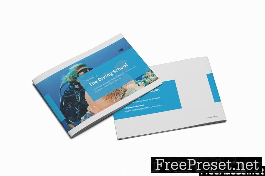 The Dive A5 Brochure Template