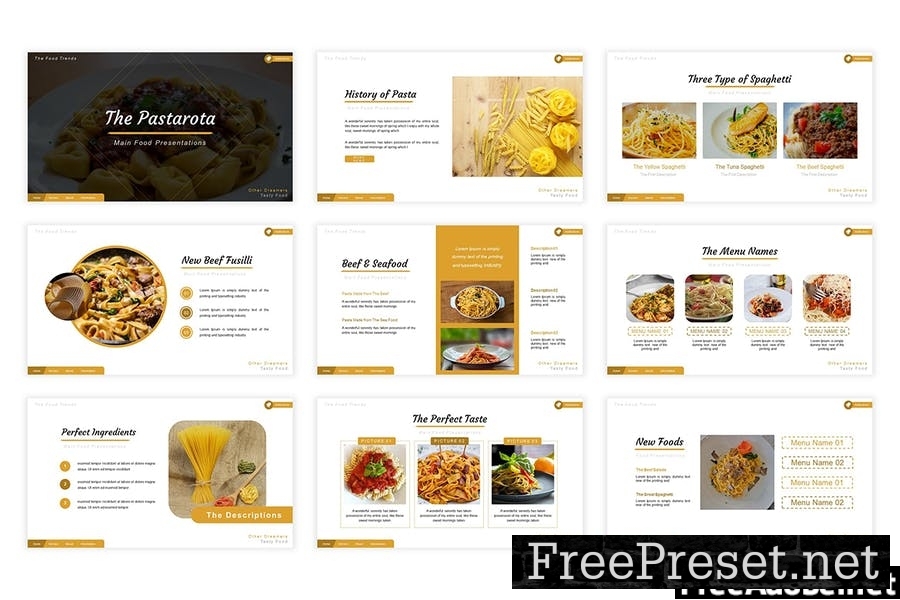 The Pastarota Presentation Template HWG26UZ