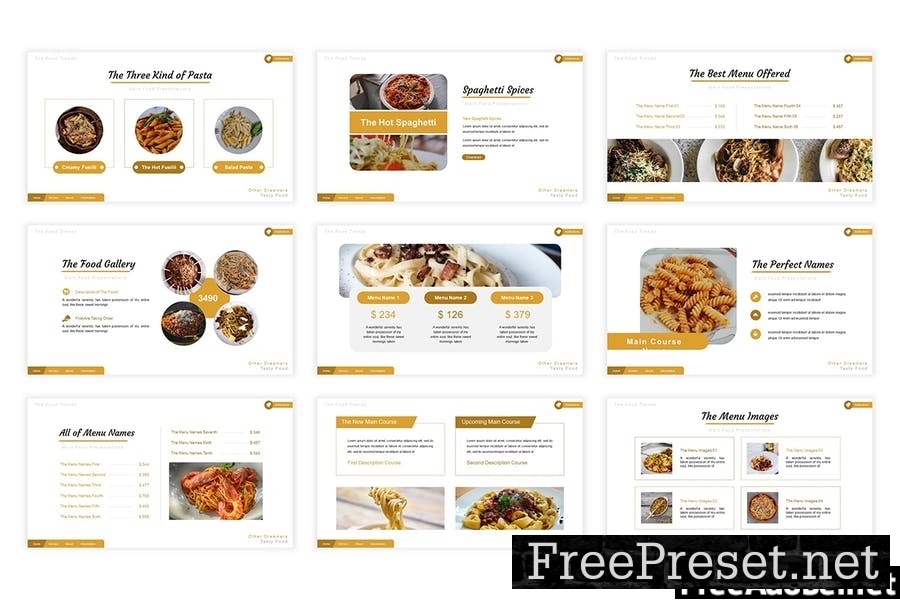 The Pastarota Presentation Template HWG26UZ