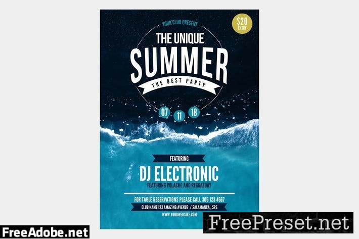 The Unique Summer Flyer Poster HHY6ND