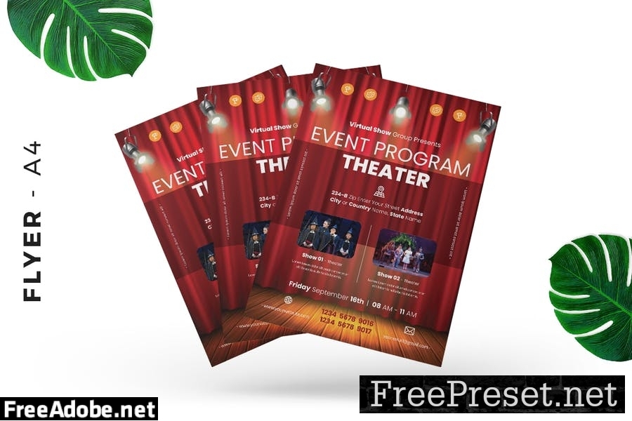 Theatre Act Flyer Design 3QU67RL