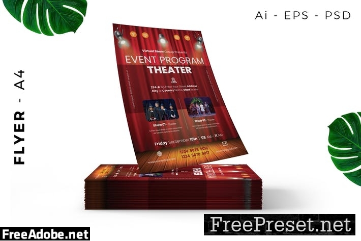 Theatre Act Flyer Design 3QU67RL