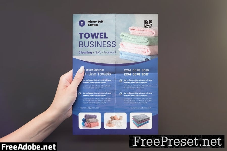 Towel Product Flyer Design