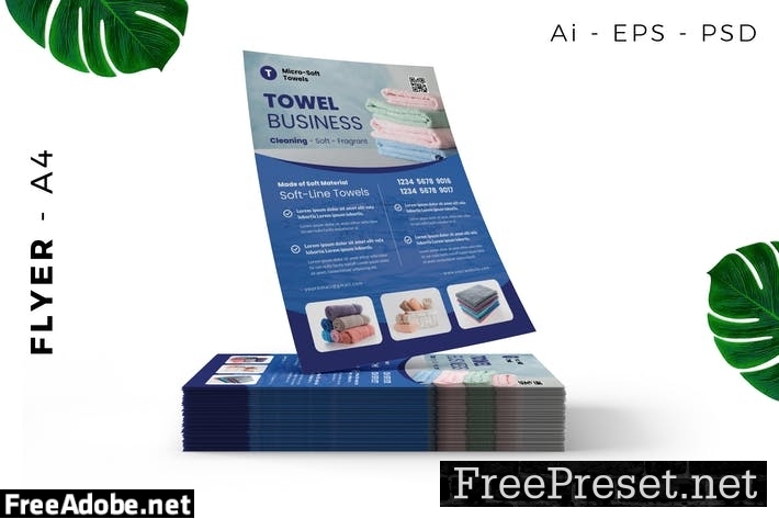 Towel Product Flyer Design RPZ7VPK