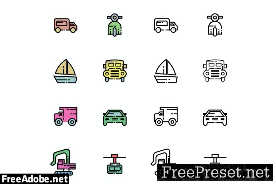 Transportation Icon Pack