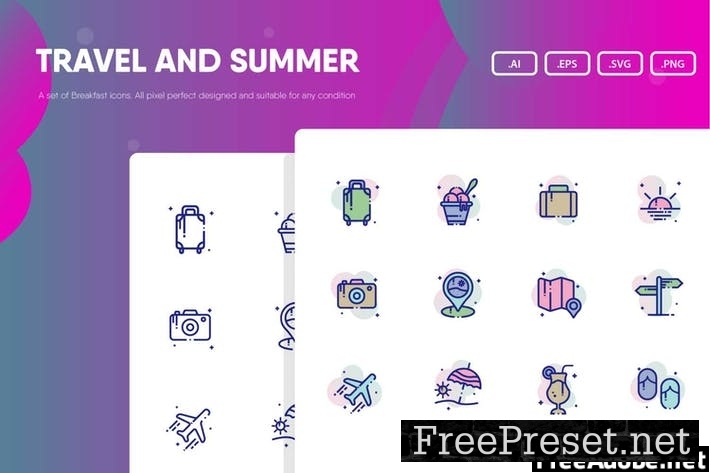 Travel and Summer Icon Pack X7XXF5G