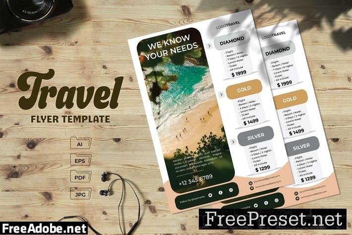 Travel Flyer Template 8TFLQFD