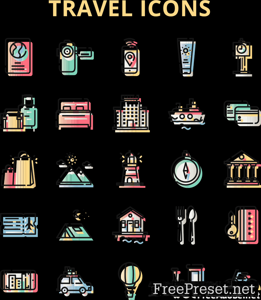 Travel Icons Set