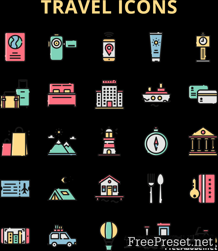 Travel Icons Set