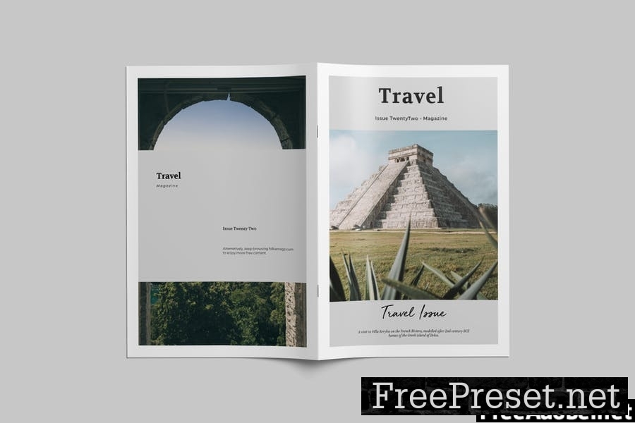 Travel Magazine Template Q32WUBG