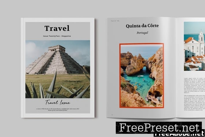 Travel Magazine Template Q32WUBG