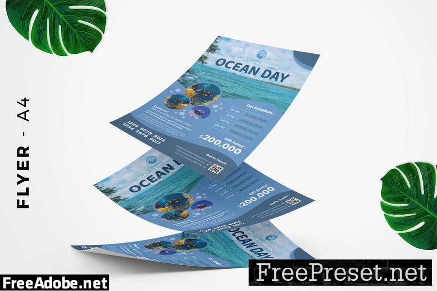 Travel Ocean / Beach Flyer Design QG4CA89