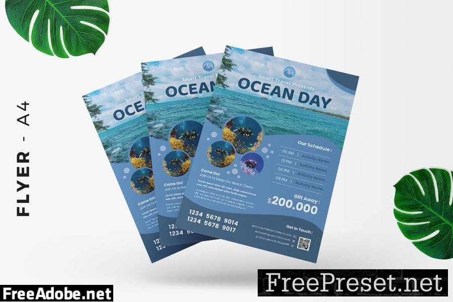 Travel Ocean / Beach Flyer Design QG4CA89