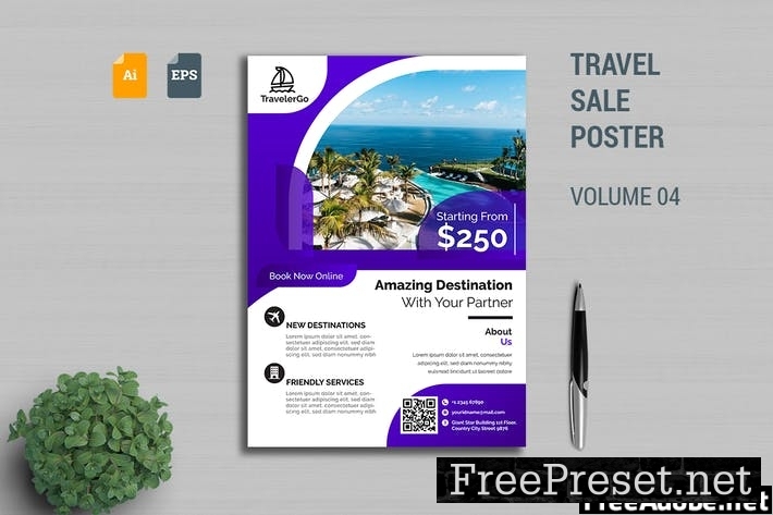 Travel Sale Poster Template Vol. 04 P8Q3A5E