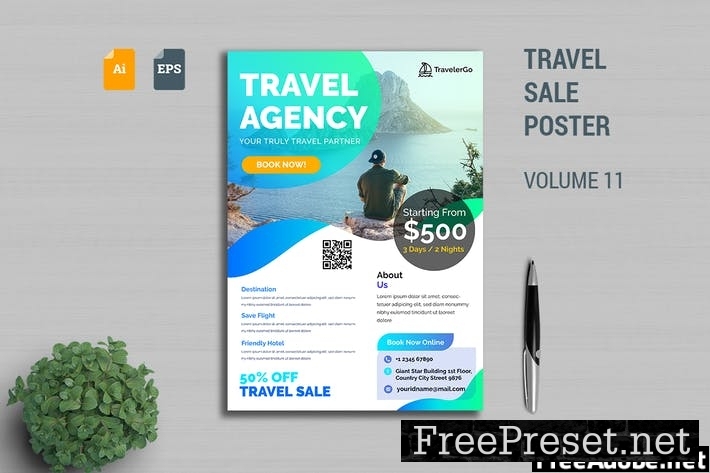 Travel Sale Poster Template Vol. 11 E9J5QMB