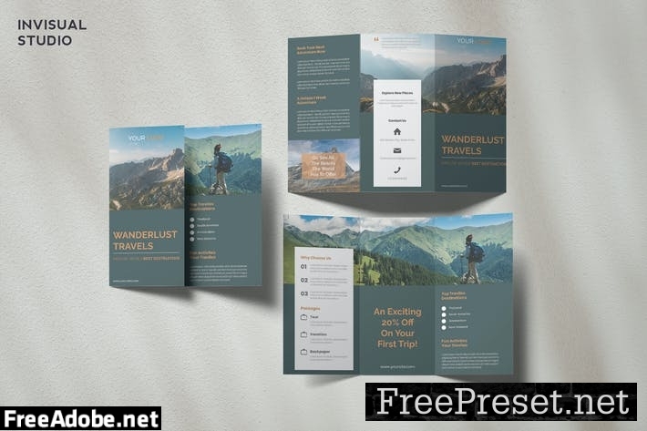 Travel Trifold Brochure Template KNA2EDH