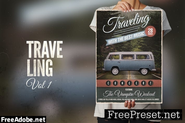 Traveling with the Music Flyer Poster 84P7HW