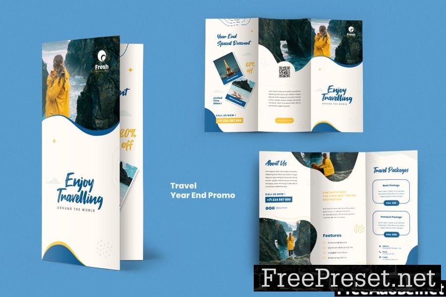 Traveling Year End Promo Trifold Brochure 8LN9PYN