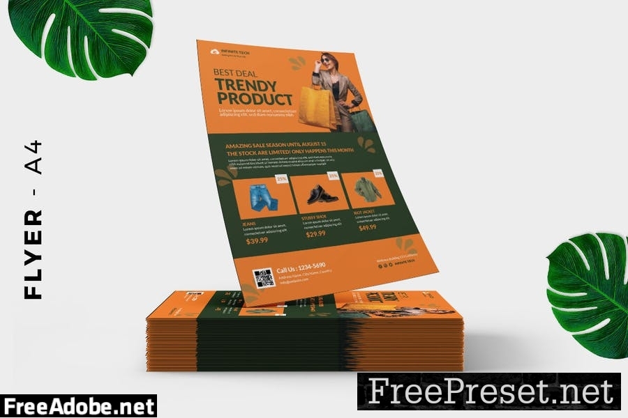 Trendy Fashion Flyer Design WX466PW