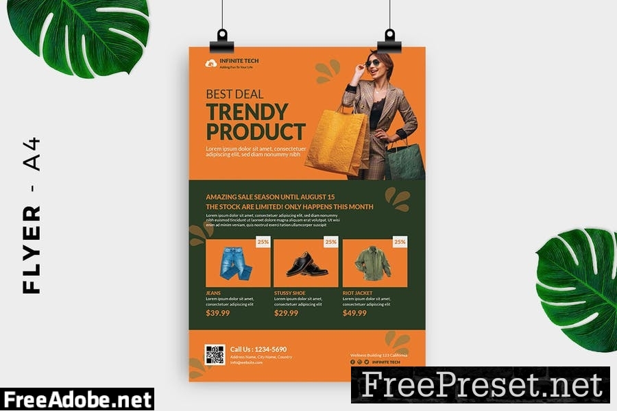 Trendy Fashion Flyer Design WX466PW