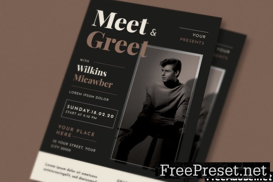 Trendy Meet And Greet Flyer Set