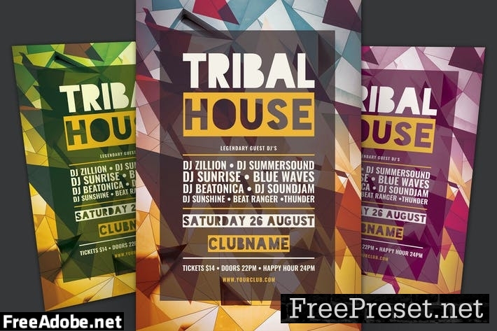 Tribal House Flyer UPLXHT7