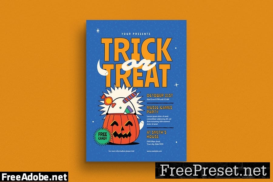 Trick or Treat Event Flyer DLTWQ7L